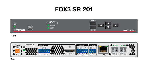 Extron FOX3 ER 201 чертеж